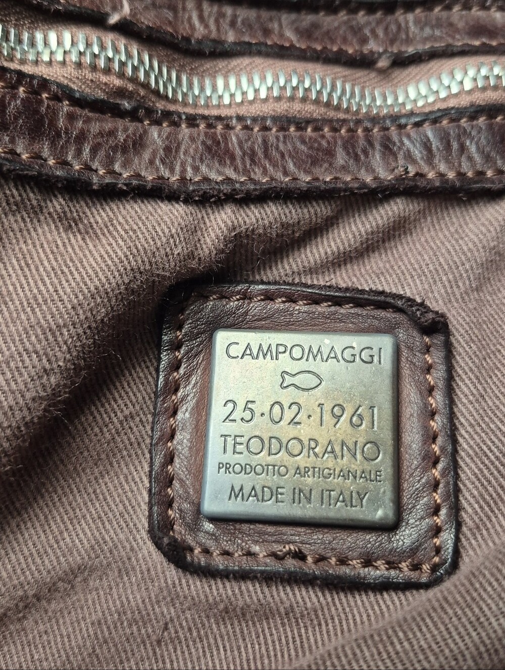 Campomaggi Italy Distressed Canvas Leather Tote Bag Convertible Crossbody Brown - Picture 2 of 16